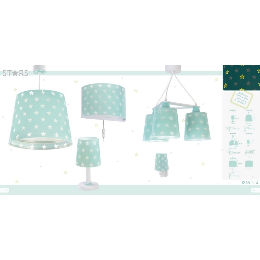 Dalber D-81212H - Children chandelier STARS 1xE27/60W/230V