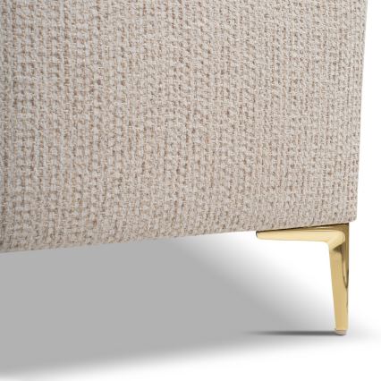 DALIA Upholstered Bed Frame 160 x 200 cm, Beige — Mattress Not Included