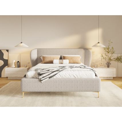 DALIA Upholstered Bed (without mattress) 180 x 200 cm, Beige