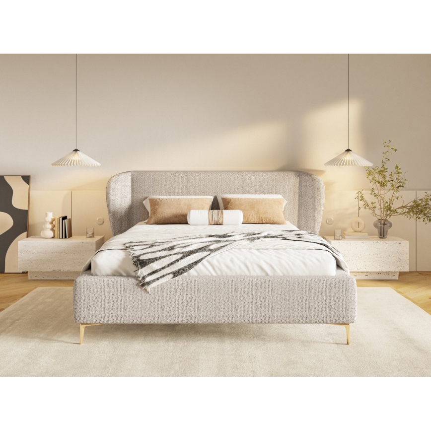 DALIA Upholstered Bed (without mattress) 180 x 200 cm, Beige