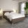 DALMA upholstered bed with storage and mattress, 140x200 cm, grey/brown
