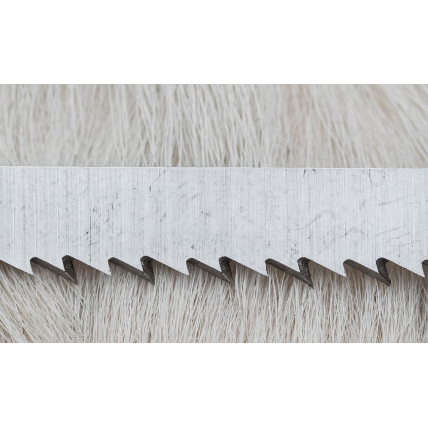 Damascus hunting knife with mini saw 11 cm deer antler
