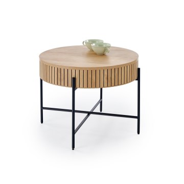 DANTE Coffee Table, Ø 67 cm, Brown/Black