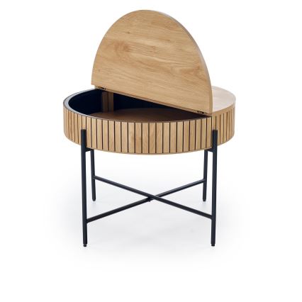 DANTE Coffee Table, Ø 67 cm, Brown/Black