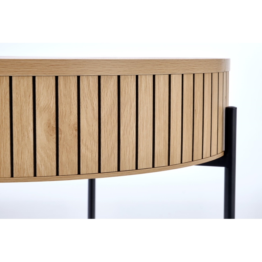 DANTE Coffee Table, Ø 67 cm, Brown/Black