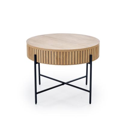 DANTE Coffee Table, Ø 67 cm, Brown/Black
