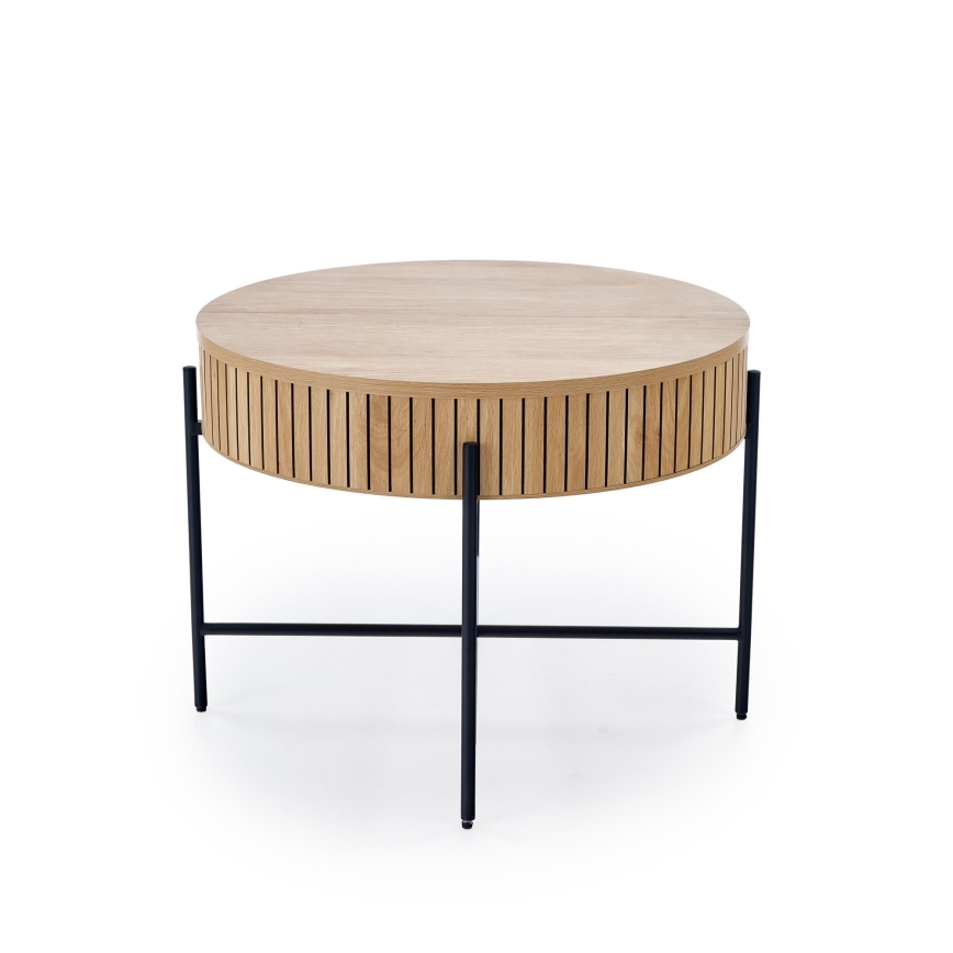 DANTE Coffee Table, Ø 67 cm, Brown/Black