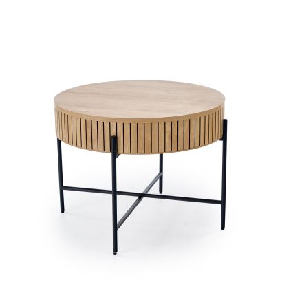 DANTE Coffee Table, Ø 67 cm, Brown/Black