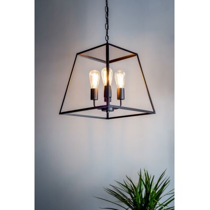 Där Lighting ACA8622 - ACADEMY chain-hung chandelier 4xE27/60W/230V black