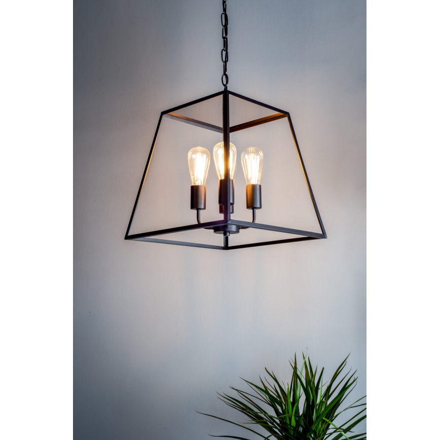 Där Lighting ACA8622 - ACADEMY chain-hung chandelier 4xE27/60W/230V black