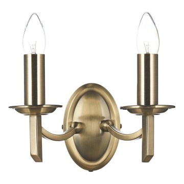 Där Lighting AMB0975 - AMBASSADOR Wall Light 2xE14/40W/230V brass