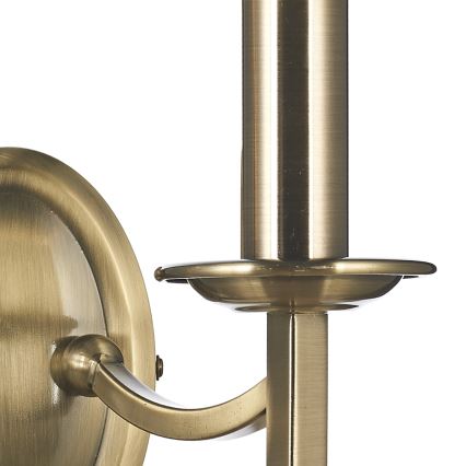 Där Lighting AMB0975 - AMBASSADOR Wall Light 2xE14/40W/230V brass