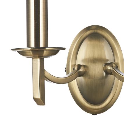 Där Lighting AMB0975 - AMBASSADOR Wall Light 2xE14/40W/230V brass