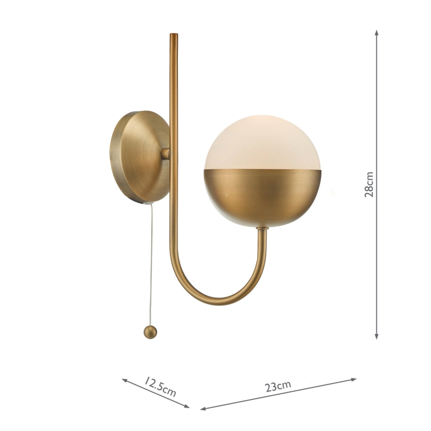 Där Lighting AND0742 - ANDRE Wall Light 1xE14/11W/230V Brass