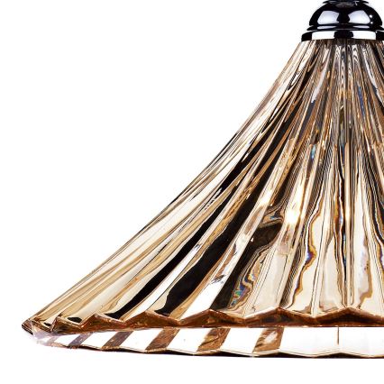 Där Lighting ARD866 - ARDECHE Chain Pendant Light 1x E27/60W/230V Brass/Smoked Brown