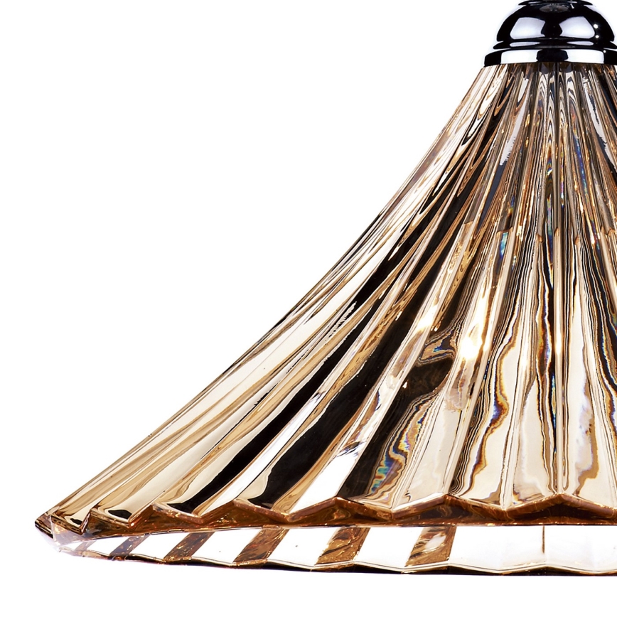 Där Lighting ARD866 - ARDECHE Chain Pendant Light 1x E27/60W/230V Brass/Smoked Brown