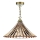 Där Lighting ARD866 - ARDECHE Chain Pendant Light 1x E27/60W/230V Brass/Smoked Brown