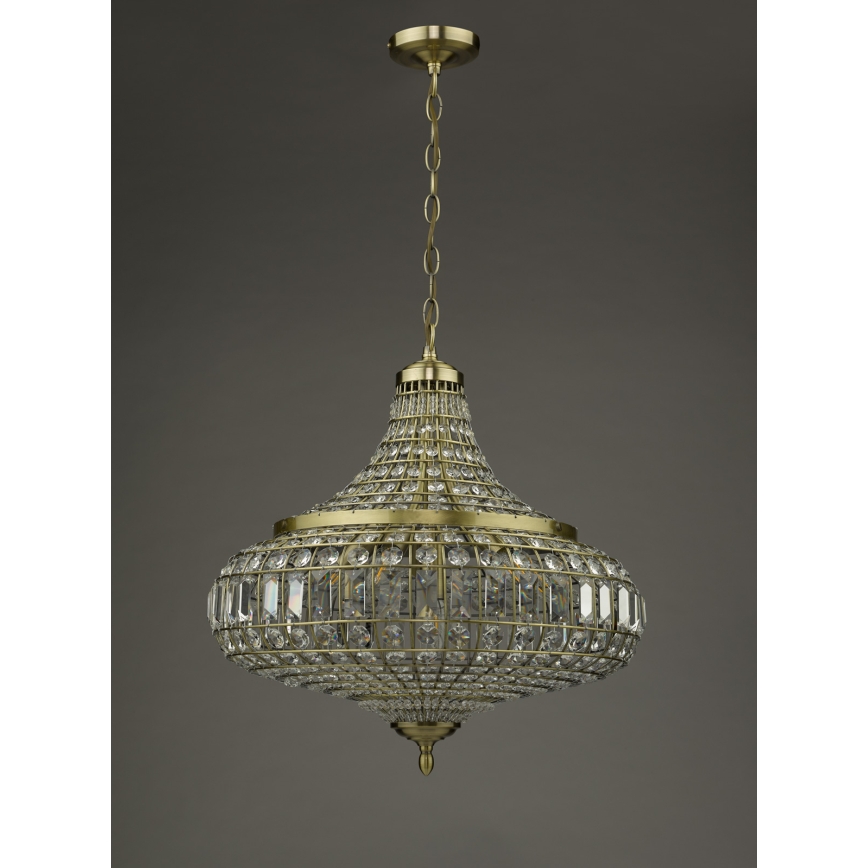 Där Lighting ASM0675 - ASMARA chain-hung chandelier 6xE14/40W/230V brass