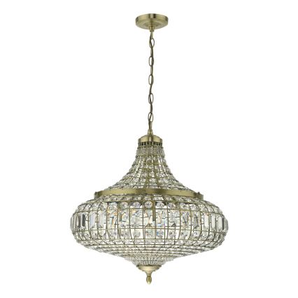 Där Lighting ASM0675 - ASMARA chain-hung chandelier 6xE14/40W/230V brass