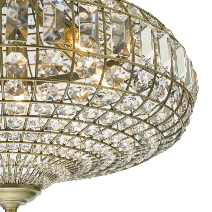 Där Lighting ASM0675 - ASMARA chain-hung chandelier 6xE14/40W/230V brass