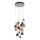 Där Lighting AUR1564 - AURELIA 15-light cable-suspended chandelier, G4 10W/230V, black/copper
