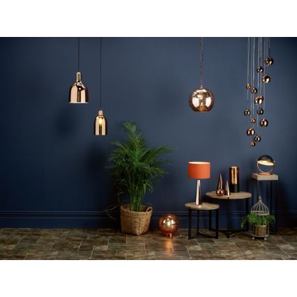 Där Lighting AUR1564 - AURELIA 15-light cable-suspended chandelier, G4 10W/230V, black/copper