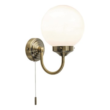 Där Lighting BAR0775 - BARCLAY Bathroom Wall Light 1xE14/40W/230V IP44 Brass