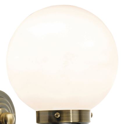 Där Lighting BAR0775 - BARCLAY Bathroom Wall Light 1xE14/40W/230V IP44 Brass
