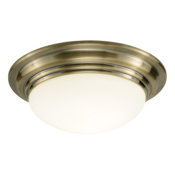 Där Lighting BAR5075 - BARCLAY Bathroom Ceiling Light, 1xE27/60W/230V, Ø 38 cm, Brass