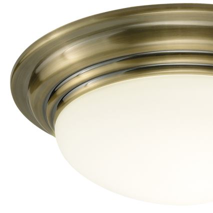 Där Lighting BAR5075 - BARCLAY Bathroom Ceiling Light, 1xE27/60W/230V, Ø 38 cm, Brass