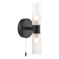 Där Lighting BOL0922 - BOLTON Bathroom Wall Light 2x G9/5W/230V IP44 Black
