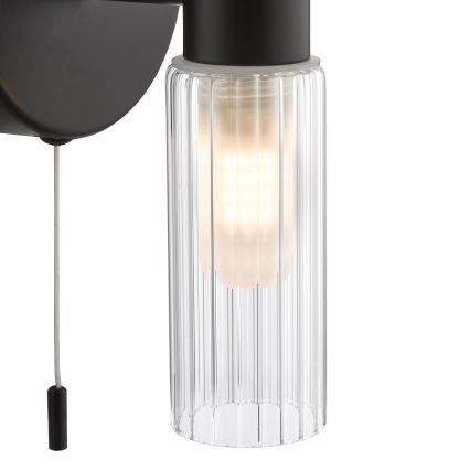 Där Lighting BOL0922 - BOLTON Bathroom Wall Light 2x G9/5W/230V IP44 Black