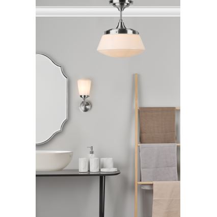 Där Lighting CAD0150 - CADEN Bathroom Flush-Mount Ceiling Light 1xE27/60W/230V IP44 Polished Chrome
