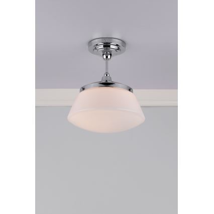 Där Lighting CAD0150 - CADEN Bathroom Flush-Mount Ceiling Light 1xE27/60W/230V IP44 Polished Chrome
