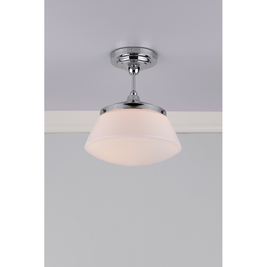 Där Lighting CAD0150 - CADEN Bathroom Flush-Mount Ceiling Light 1xE27/60W/230V IP44 Polished Chrome