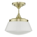 Där Lighting CAD0175 - Bathroom ceiling-mounted chandelier CADEN 1xE27/60W/230V IP44 brass