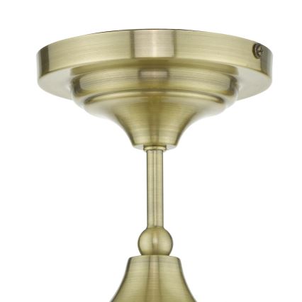 Där Lighting CAD0175 - Bathroom ceiling-mounted chandelier CADEN 1xE27/60W/230V IP44 brass