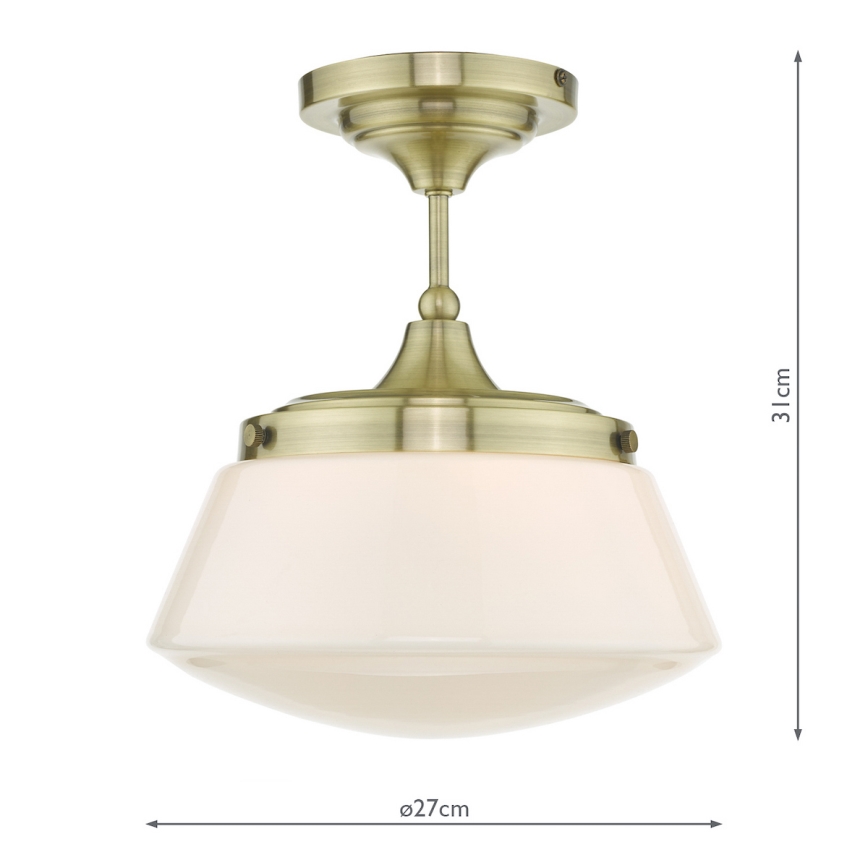 Där Lighting CAD0175 - Bathroom ceiling-mounted chandelier CADEN 1xE27/60W/230V IP44 brass