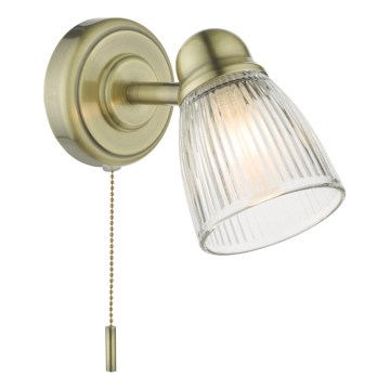 Där Lighting CED0775 - Bathroom wall light CEDRIC 1xG9/25W/230V IP44 brass