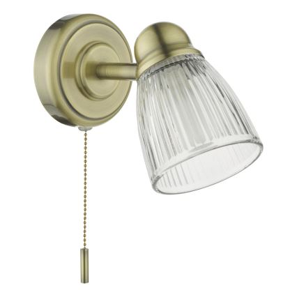 Där Lighting CED0775 - Bathroom wall light CEDRIC 1xG9/25W/230V IP44 brass