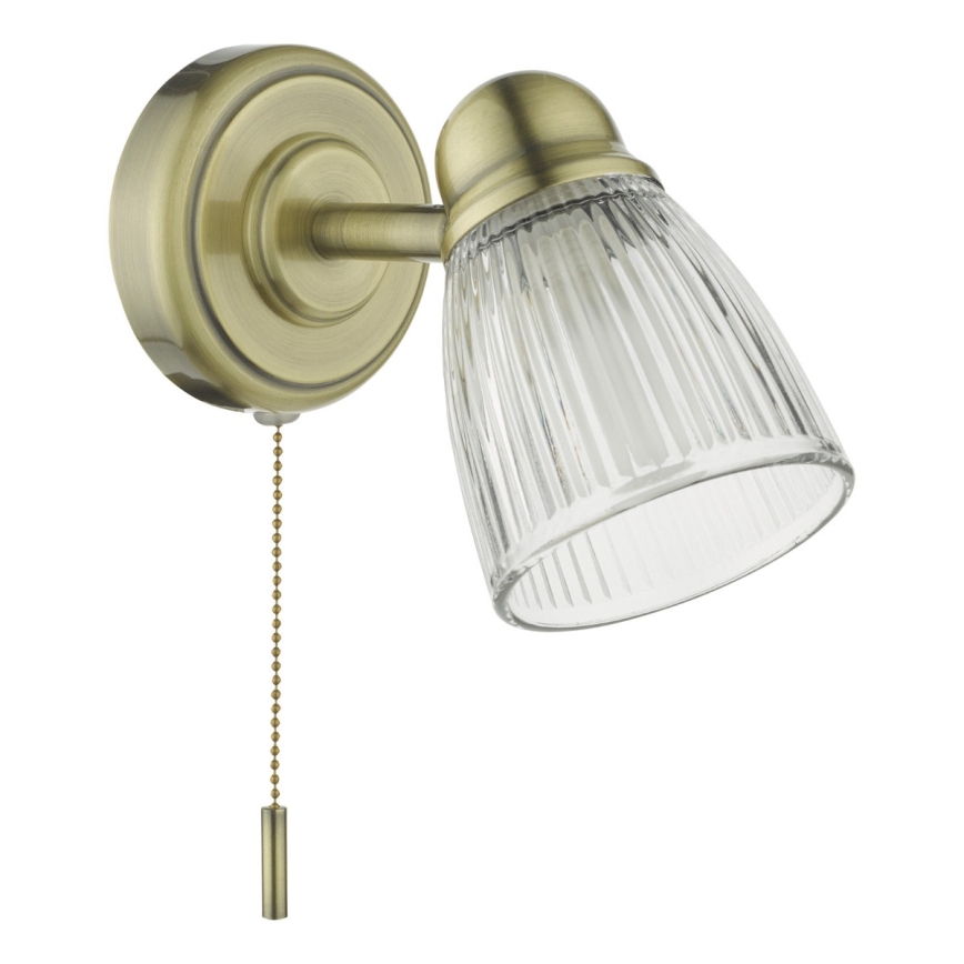 Där Lighting CED0775 - Bathroom wall light CEDRIC 1xG9/25W/230V IP44 brass