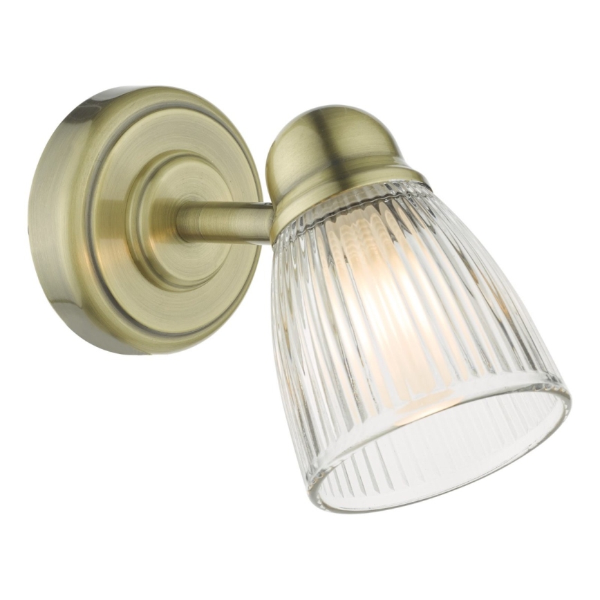 Där Lighting CED0775 - Bathroom wall light CEDRIC 1xG9/25W/230V IP44 brass