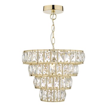Där Lighting CER0135 - CERYS Chain-hung Chandelier 1xE27/60W/230V, Gold