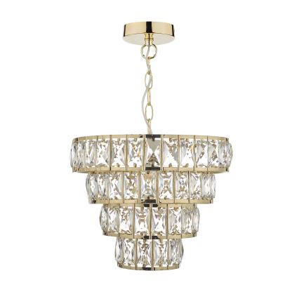 Där Lighting CER0135 - CERYS Chain-hung Chandelier 1xE27/60W/230V, Gold