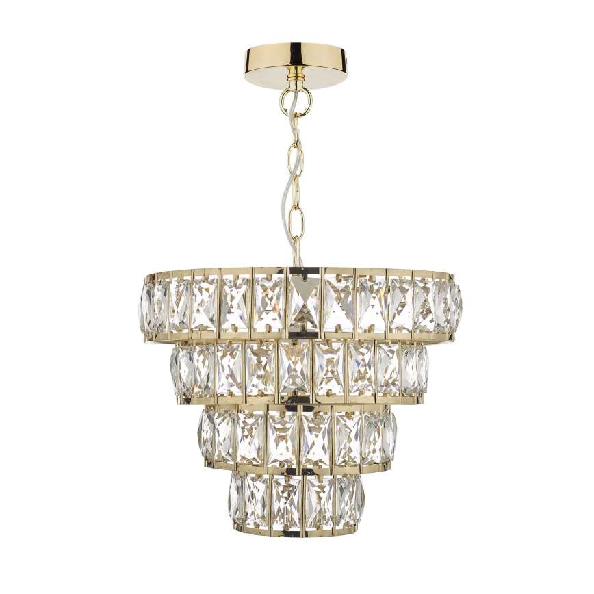Där Lighting CER0135 - CERYS Chain-hung Chandelier 1xE27/60W/230V, Gold