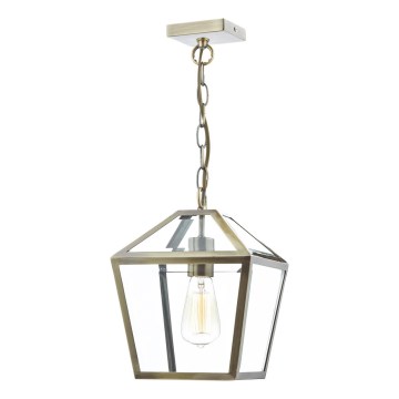 Där Lighting CHU0175 - CHURCHILL Chain Chandelier 1xE27/60W/230V Brass