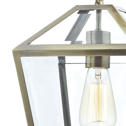 Där Lighting CHU0175 - CHURCHILL Chain Chandelier 1xE27/60W/230V Brass