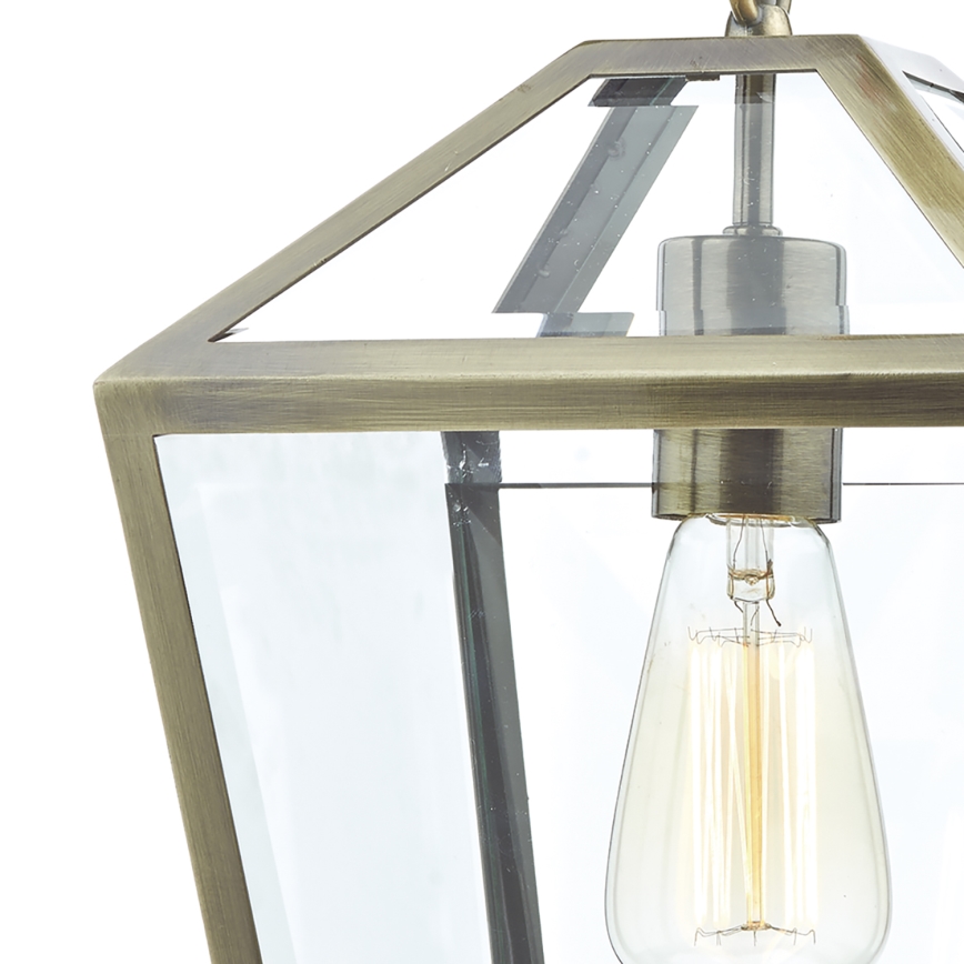 Där Lighting CHU0175 - CHURCHILL Chain Chandelier 1xE27/60W/230V Brass