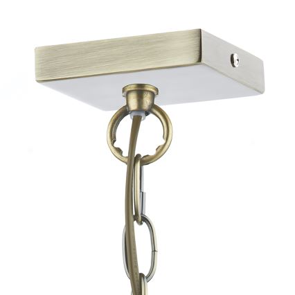 Där Lighting CHU0175 - CHURCHILL Chain Chandelier 1xE27/60W/230V Brass