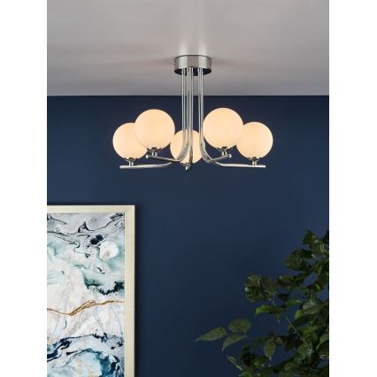 Där Lighting CRA5450-02 - CRADLE rod-mounted chandelier 5xG9/25W/230V polished chrome